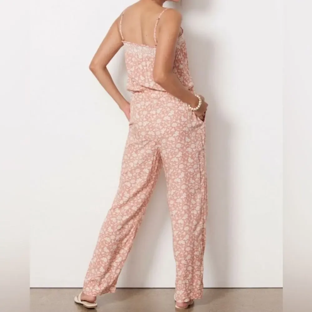 Faherty Renata Floral Jumpsuit Size M - Picture 2 of 10